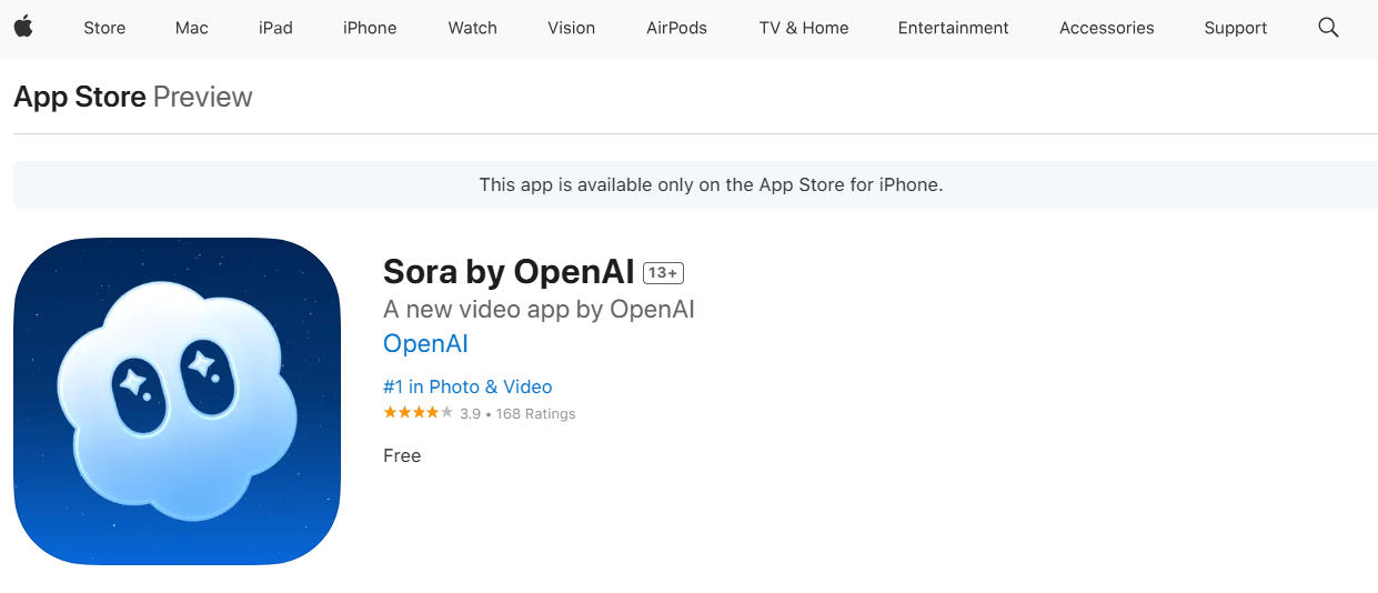 sora2苹果appstore官网下载
