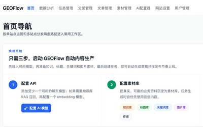 最专业的GEO开源系统GEOFlow
