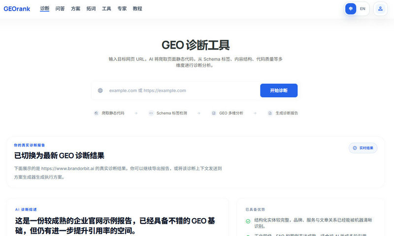 GEORank诊断工具